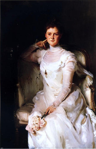  John Singer Sargent Mrs. Joshua Montgomery Sears - Hand Painted Oil Painting