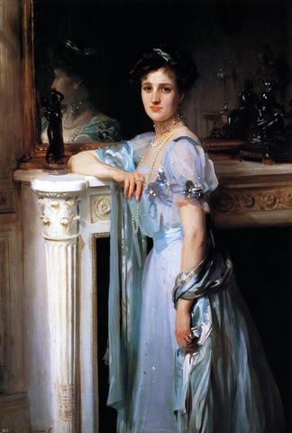  John Singer Sargent Mrs. Louis Raphael - Hand Painted Oil Painting