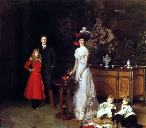  John Singer Sargent Sir George Sitwell, Lady Ida Sitwell and Family - Hand Painted Oil Painting