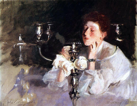  John Singer Sargent The Candelabrum (also known as Lady with Cancelabra or The Cigarette) - Hand Painted Oil Painting