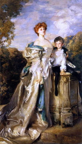  John Singer Sargent The Countess of Warwick and Her Son - Hand Painted Oil Painting
