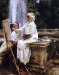  John Singer Sargent A Fountain, Villa Torlonia, Frascati, Italy - Hand Painted Oil Painting