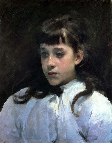  John Singer Sargent Young Girl Wearing a White Muslin Blouse - Hand Painted Oil Painting