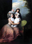 John Trumbull Mrs. John Barker Church (Angelica Schuyler), Son Philip and Servant - Hand Painted Oil Painting