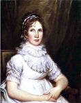 John Trumbull Portrait of Mrs. Isaac Bronson (nee Anna Olcott) - Hand Painted Oil Painting
