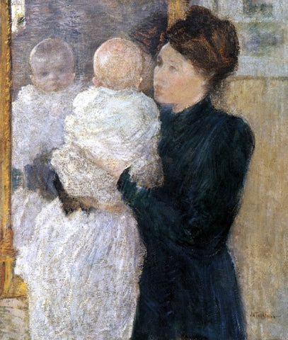  John Twachtman Mother and Child - Hand Painted Oil Painting
