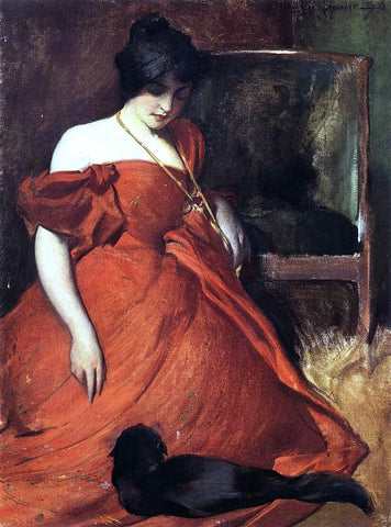  John White Alexander Black and Red - Hand Painted Oil Painting