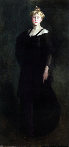  John White Alexander Woman in Black (also known as Portrait of Mrs. Paul Bartlett) - Hand Painted Oil Painting