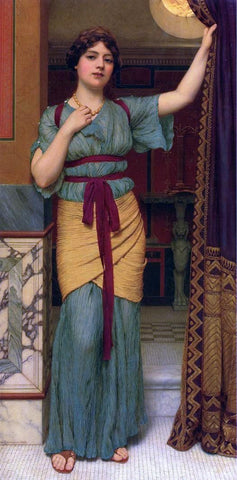  John William Godward A Pompeian Lady - Hand Painted Oil Painting