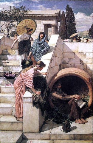  John William Waterhouse Diogenes - Hand Painted Oil Painting