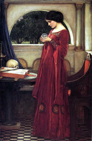  John William Waterhouse The Crystal Ball - Hand Painted Oil Painting