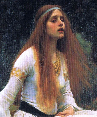  John William Waterhouse The Lady of Shalott (detail-top) - Hand Painted Oil Painting