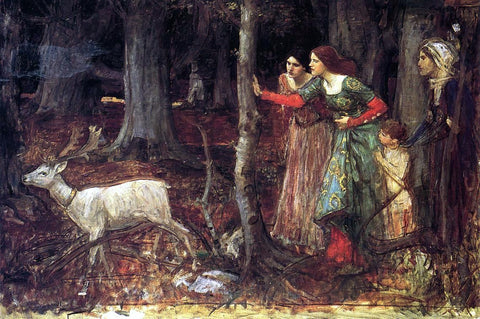  John William Waterhouse The Mystic Wood - Hand Painted Oil Painting