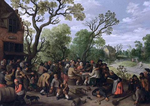  Joost Cornelisz Droochsloot Village Scene - Hand Painted Oil Painting