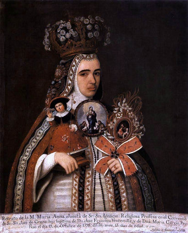  Jose De Alcibar Portrait of Maria Anna Josefa Taking Vow - Hand Painted Oil Painting
