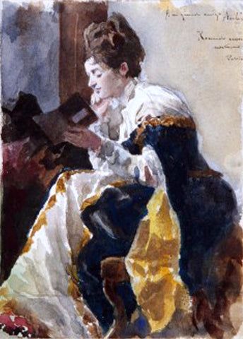  Jose Luis Pellicer Mujer Leyendo - Hand Painted Oil Painting