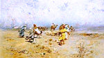  Jose Navarro Llorens An Arab Caravan On the Move - Hand Painted Oil Painting