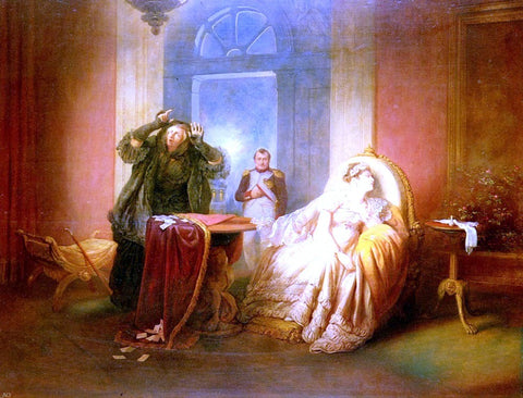  Josef Franz Danhauser Napoleon Et Josephine Avec La Cartomancienne - Hand Painted Oil Painting