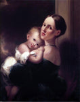  Joseph H Bush Mrs. James Miles Bush and Her Daughter, Nannie - Hand Painted Oil Painting