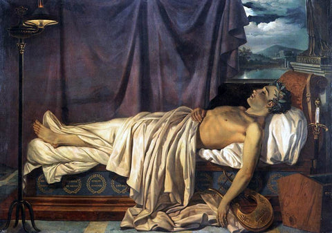  Joseph-Denis Odevaere Lord Byron on his Death-bed - Hand Painted Oil Painting