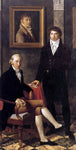  Joseph-Denis Odevaere Portrait of Francois Wynckelman, Francois van der Donckt and Joseph Odevaere - Hand Painted Oil Painting