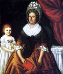  Joshua Johnson Mrs. John Moale (Ellin North) and Ellin North Moale - Hand Painted Oil Painting