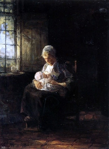 Jozef Israels Motherhood - Hand Painted Oil Painting