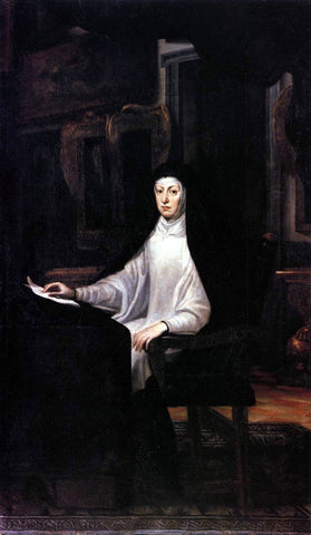  Juan Carreno De Miranda Portrait of Queen Mariana de Austria - Hand Painted Oil Painting