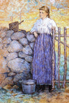  Julian Alden Weir Girl Standing by a Gate - Hand Painted Oil Painting
