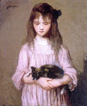  Julian Alden Weir Little Lizie Lynch (also known as Portrait of a Young Girl) - Hand Painted Oil Painting