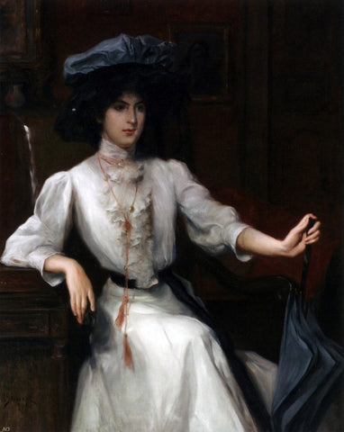  Julius LeBlanc Stewart Portrait of a Woman - Hand Painted Oil Painting