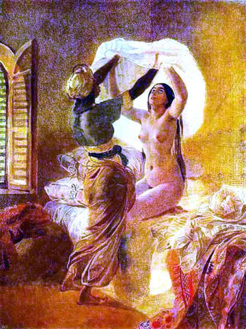  Karl Pavlovich Brulloff In a Harem - Hand Painted Oil Painting