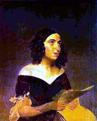  Karl Pavlovich Brulloff Portrait of Singer A. Ya. Petrova - Hand Painted Oil Painting
