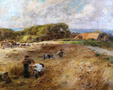 Leon Augustin L'hermitte) Harvesters near the Farm of Sambre - Hand Painted Oil Painting