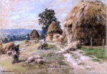  Leon Augustin L'hermitte) Haystacks - Hand Painted Oil Painting