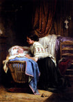  Leon Caille The Watchful Mother - Hand Painted Oil Painting