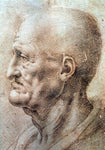  Leonardo Da Vinci Study of an Old Man's Profile - Hand Painted Oil Painting