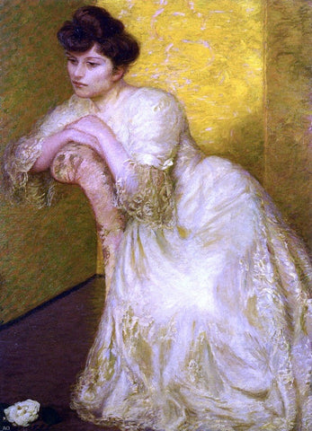  Lilla Cabot Perry The Yellow Screen - Hand Painted Oil Painting