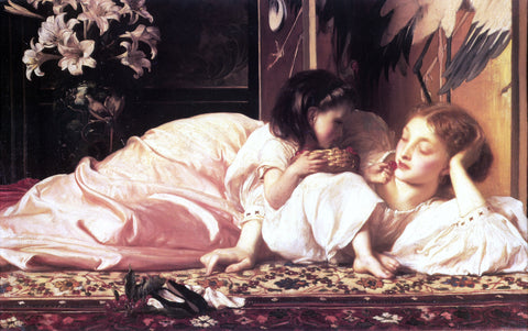  Lord Frederick Leighton Mother and Child - Hand Painted Oil Painting