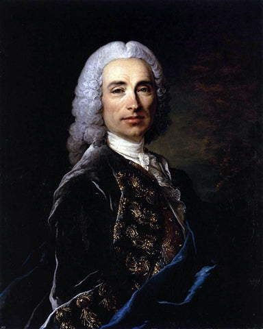  Louis Tocque Portrait of Marquis de Lucker - Hand Painted Oil Painting