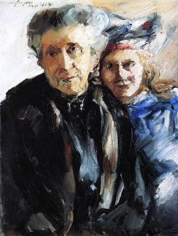  Lovis Corinth Grandmother and Granddaughter - Hand Painted Oil Painting
