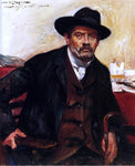  Lovis Corinth Self Portrait in a Black Hat - Hand Painted Oil Painting