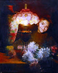  Luis Graner Nina con Lampara - Hand Painted Oil Painting