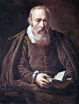  Marcantonio Bassetti Portrait of an Old Man with Book - Hand Painted Oil Painting