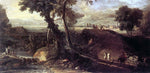  Marco Ricci Landscape with Washerwomen - Hand Painted Oil Painting