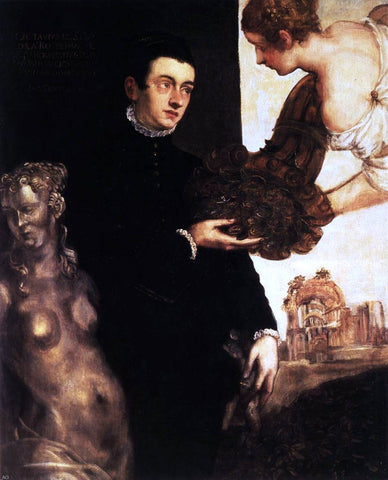  Marietta Robusti Portrait of Ottavio Strada - Hand Painted Oil Painting