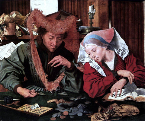  Marinus Van Reymerswaele Money-Changer and his Wife - Hand Painted Oil Painting