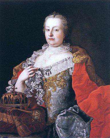  II Meytens Van Queen Maria Theresia - Hand Painted Oil Painting