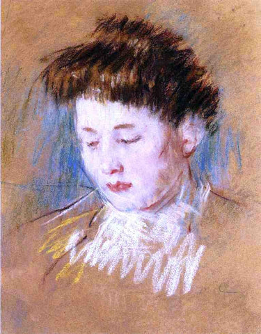  Mary Cassatt Head of Julie, Looking Down - Hand Painted Oil Painting