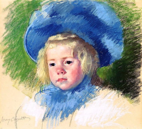  Mary Cassatt Head of Simone in a Large Plumes Hat, Looking Left - Hand Painted Oil Painting